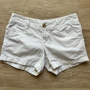Lilly Pulitzer White Callahan Shorts-Size 4